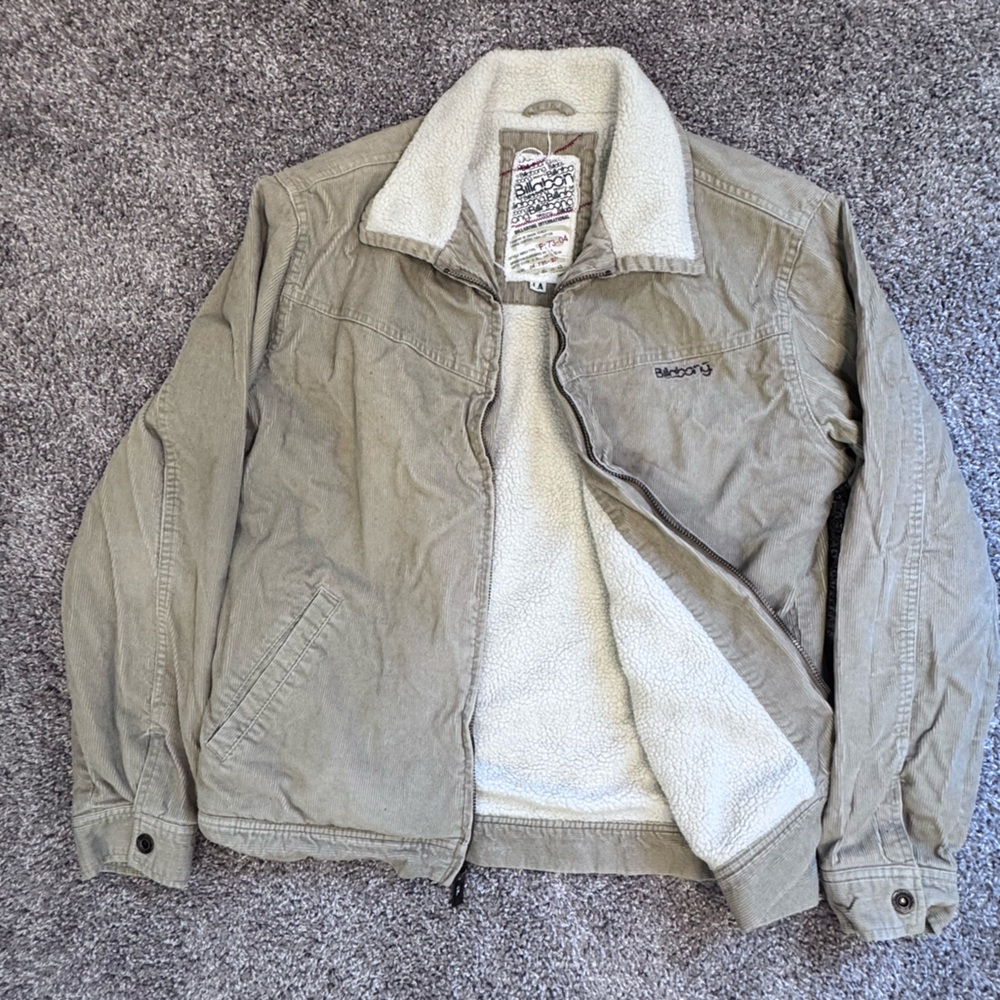 Billabong Men's Gray Sherpa Jacket